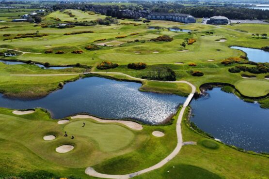 galway bay golf resort aerial photo of course