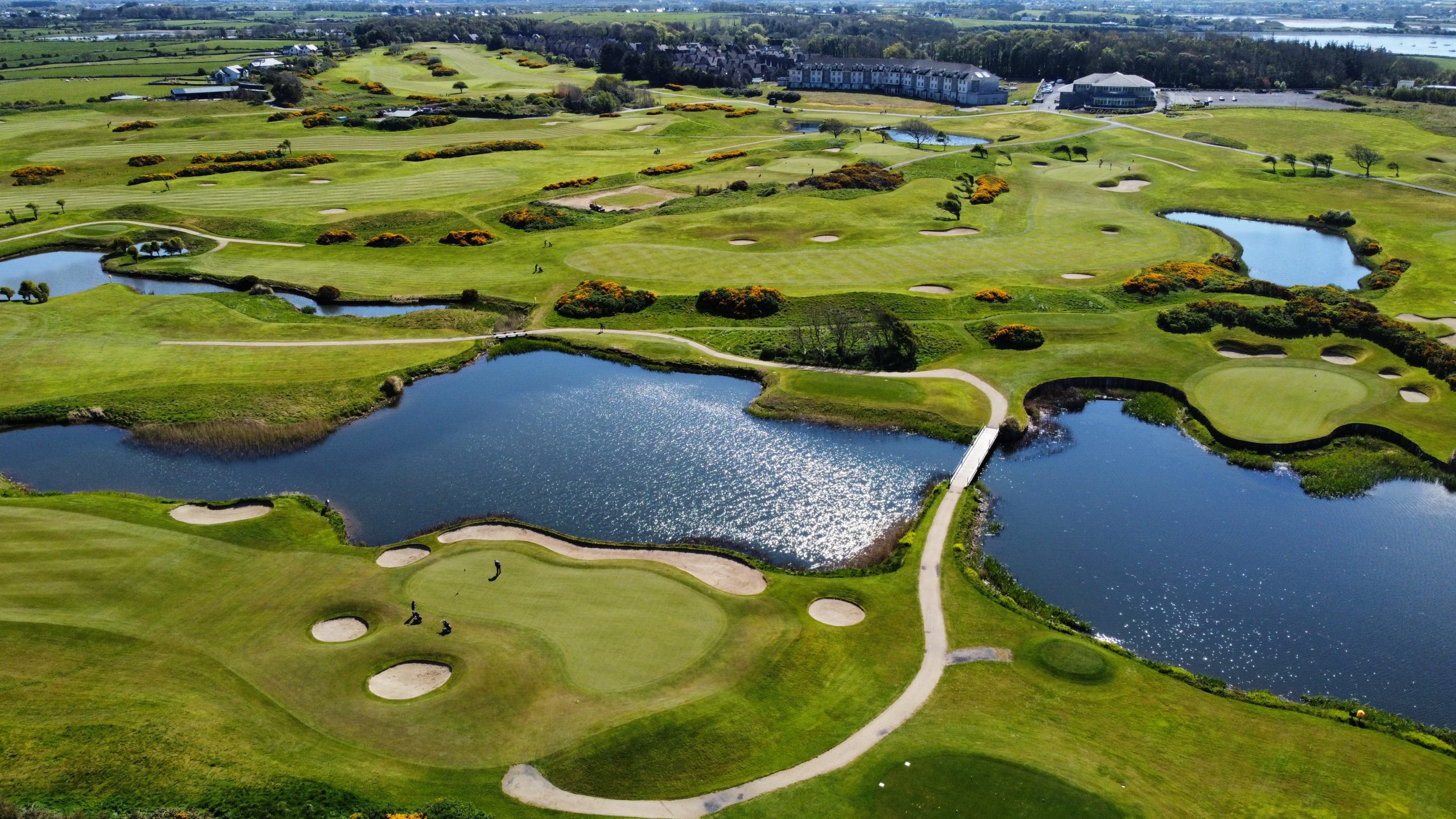 galway bay golf resort aerial photo of course